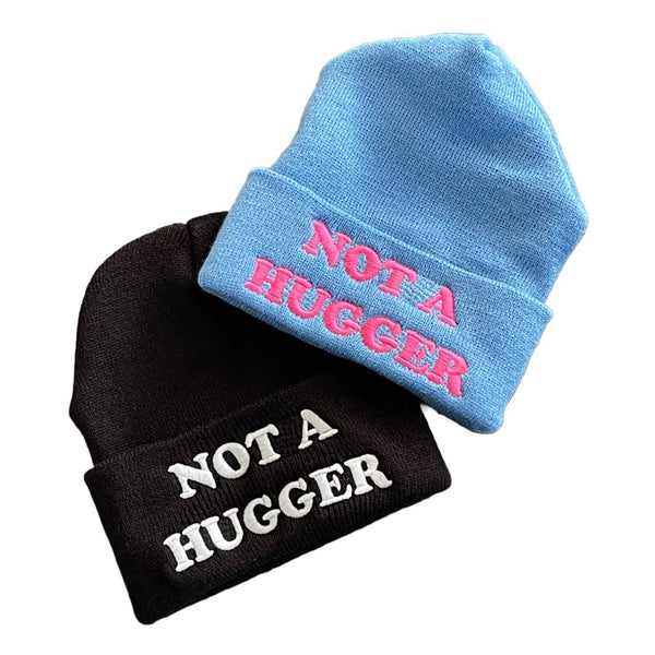 The Silver Spider - Not a Hugger knit hat beanie introvert winter Black blue