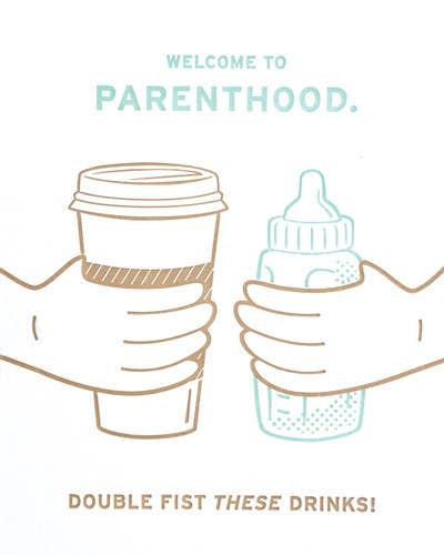 Double Fist Parenthood Card