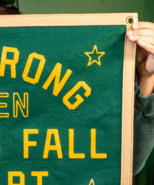 Oxford Pennant - Be Strong When Things Fall Apart Camp Flag • blink-182 x Oxford Pennant