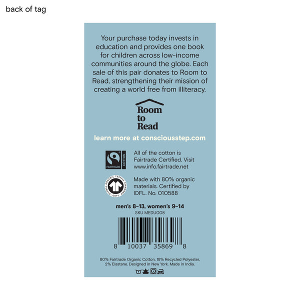 Conscious Step - Socks that Give Books  (Black Skeletons): Medium