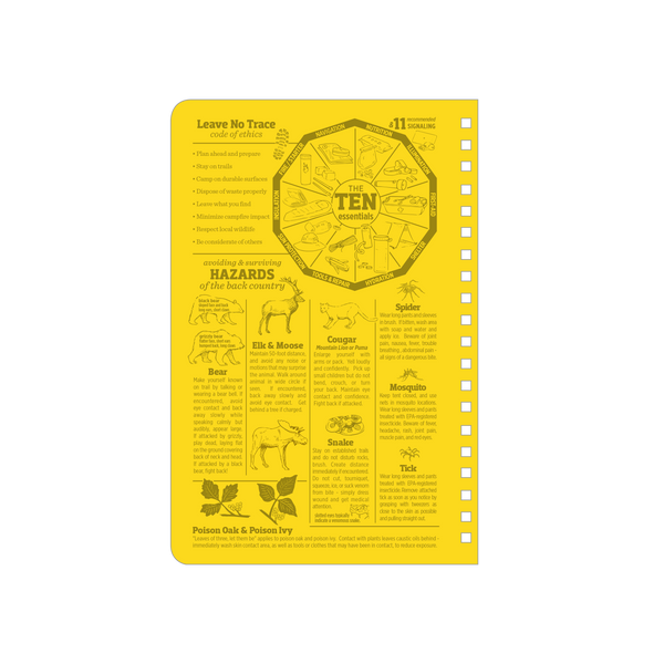 Rite in the Rain: Spiral Outdoor Journal (Yellow)