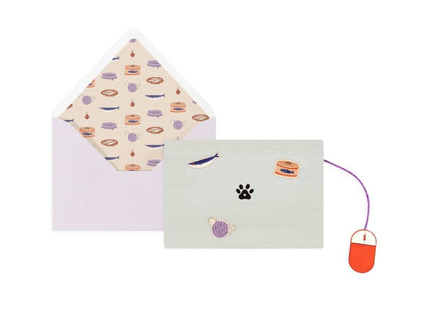 UWP Luxe - Laptop Cat Birthday Pop-Up Card