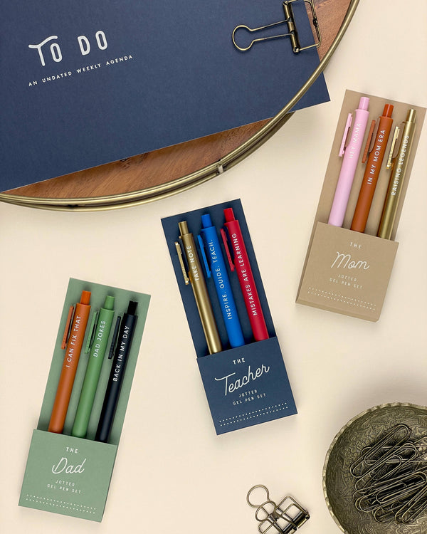 Ruff House Print Shop - The Teacher Jotter Gel Pen Set