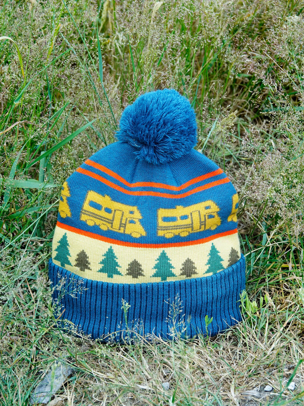 Northern Icons Creations INC - RV Camper Knit Beanie Hat with Pom Pom Outdoor Winter Camping Adventure Cap