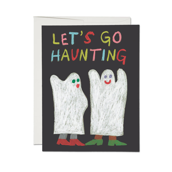 Red Cap Cards - Let's Go Haunting Halloween greeting card