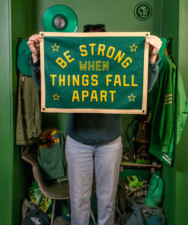 Oxford Pennant - Be Strong When Things Fall Apart Camp Flag • blink-182 x Oxford Pennant