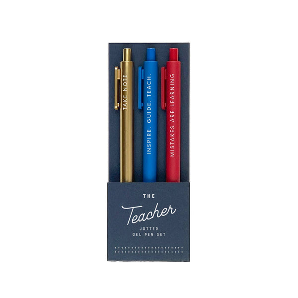 Ruff House Print Shop - The Teacher Jotter Gel Pen Set