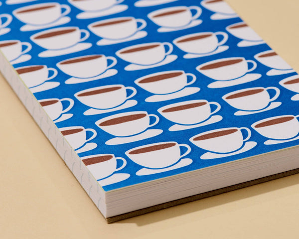 And Here We Are - Letterpress Small Spiral Notebook—Coffee Mug