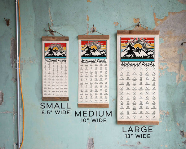 Unfinished Art Studio - National Park Checklist With Pen , National Park Gift, Hiker