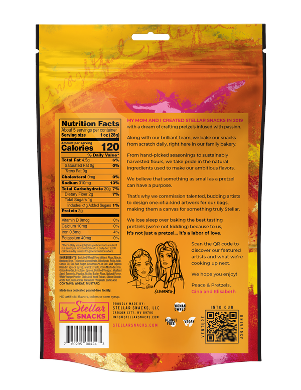 Stellar Snacks - Stellar Pretzel Braids- French Dijon- 5oz