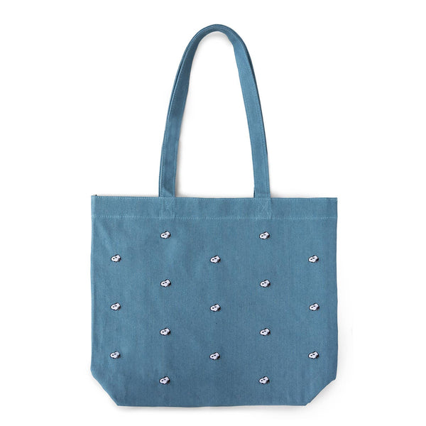 Three Potato Four - 3P4 x Peanuts® - Snoopy Embroidered Tote Bag (Denim)