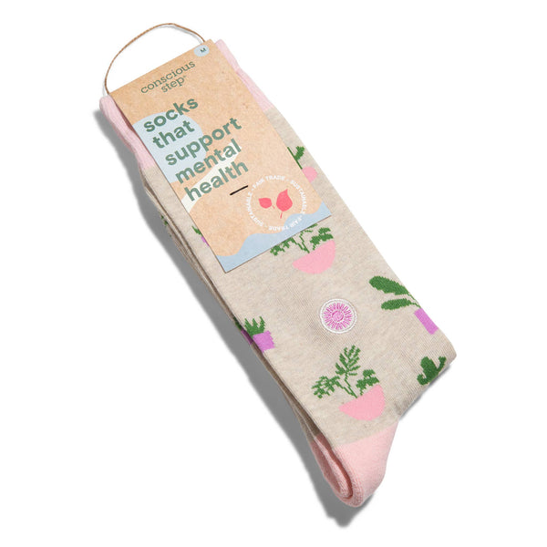 Conscious Step - Socks that Support Mental Health | Houseplants