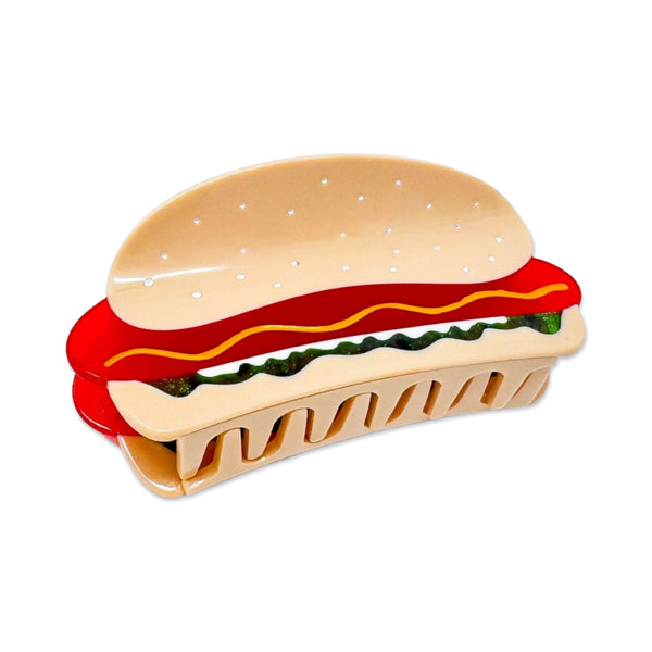 Jenny Lemons - Large Hot Dog Hair Claw Clip with all the Fixins
