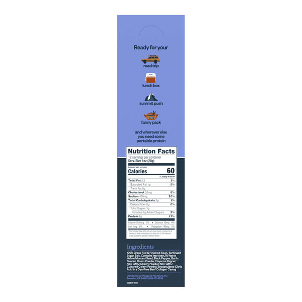 Patagonia Provisions - Bison Sticks - Original - Grass-Fed and Finished (12 Pack)
