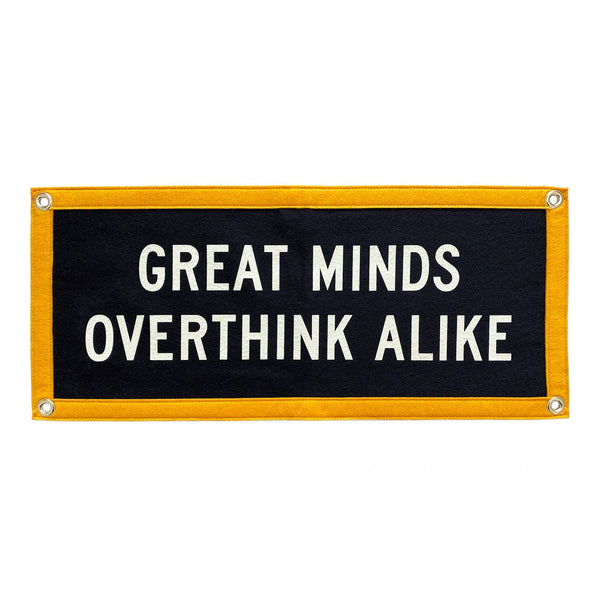 Oxford Pennant - Great Minds Overthink Alike Camp Flag • Holy Smokes x Oxford