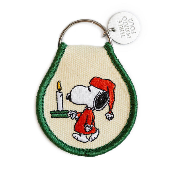 Three Potato Four - 3P4 x Peanuts® Christmas - Cozy Night Snoopy Patch Keychain
