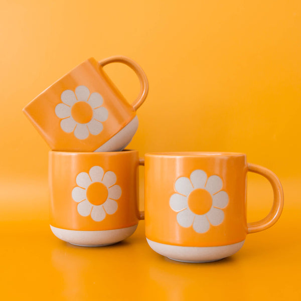 Sunshine Studios - Retro Flower Ceramic Mug