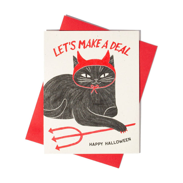 Bromstad Printing Co. - Devil Cat - Risograph Card