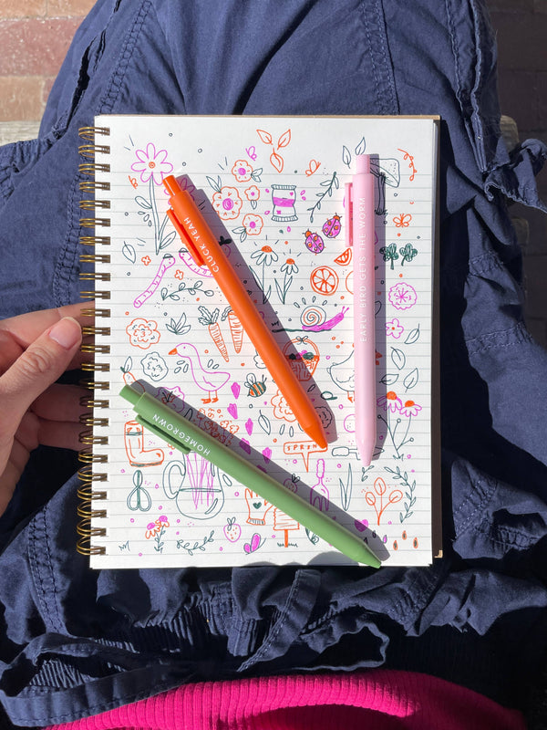 Ruff House Print Shop - Farm Fresh Jotter Gel Pen: Set of 3