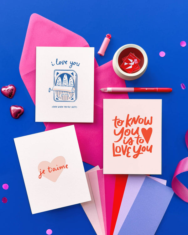 Dahlia Press - Salty - Letterpress Valentine Greeting Card