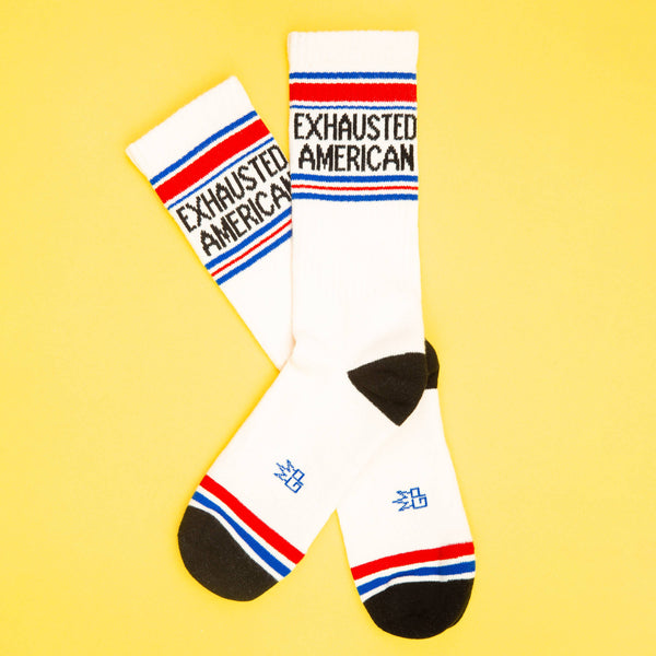 Gumball Poodle - Exhausted American Gym Crew Socks