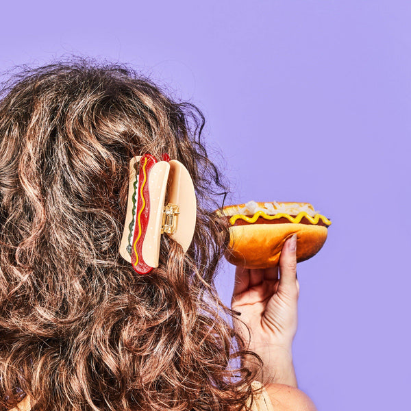 Jenny Lemons - Large Hot Dog Hair Claw Clip with all the Fixins