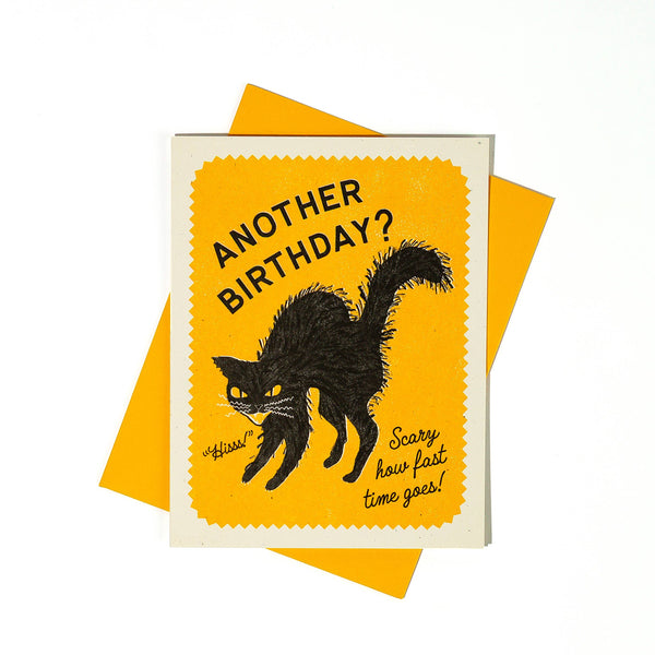 Bromstad Printing Co. - Another Birthday? Hisss! - Risograph Card
