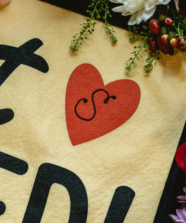 Oxford Pennant - Just Married Camp Flag