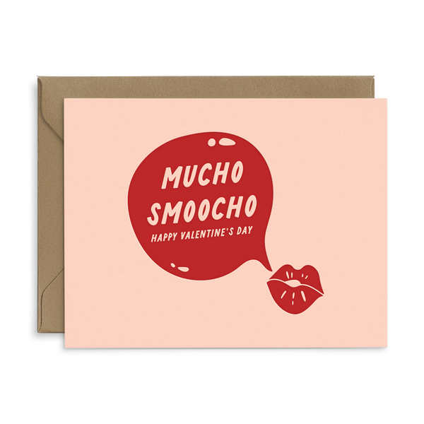 Ruff House Print Shop - Mucho Smoocho Valentine's Day Greeting Card