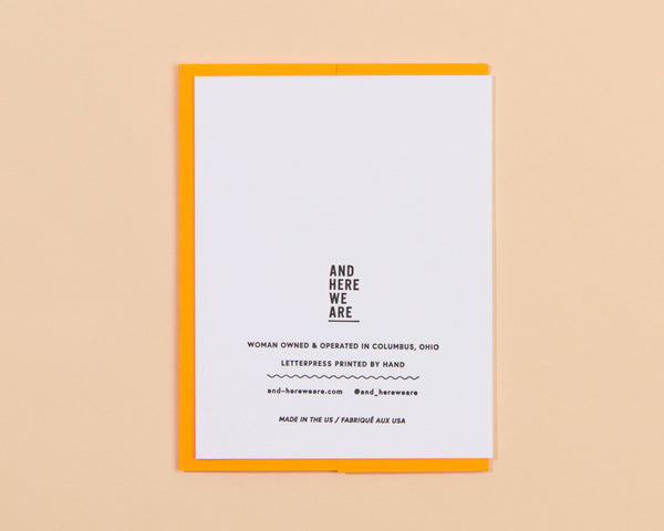 And Here We Are - Letterpress Congrats Card—Your Future is Bright (Graduation)