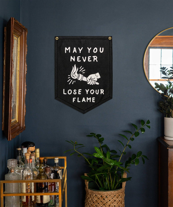 Oxford Pennant - May You Never Lose Your Flame Camp Flag