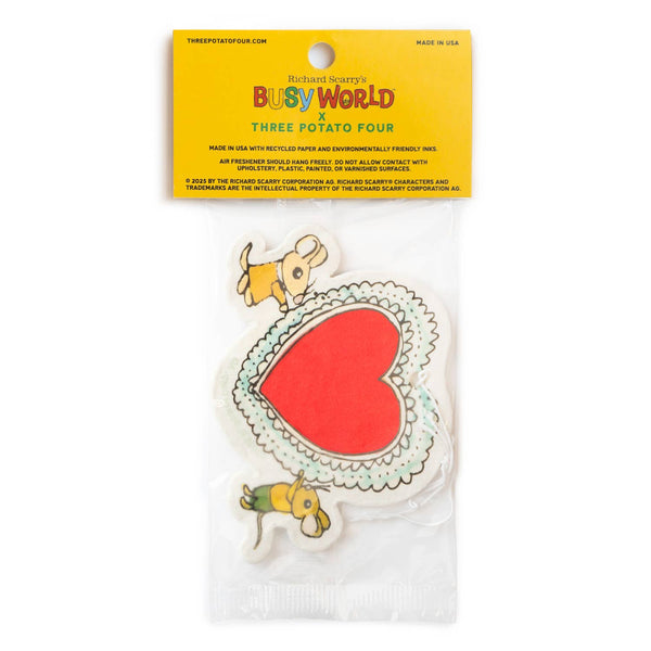 Three Potato Four - 3P4 x Richard Scarry® Valentine - Mice Heart Air Freshener
