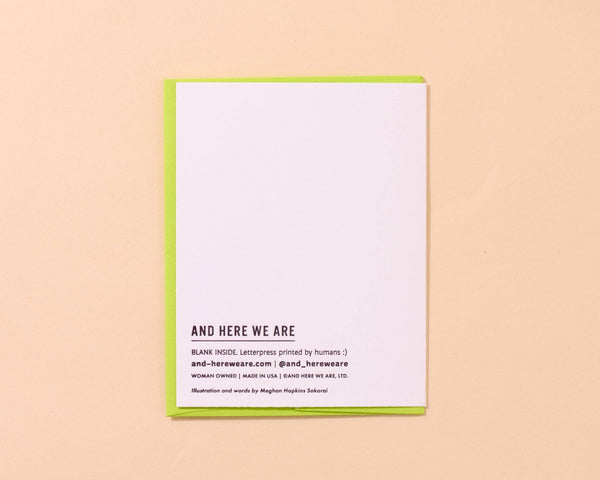And Here We Are - Letterpress Halloween Card—Let's Go Ghouls