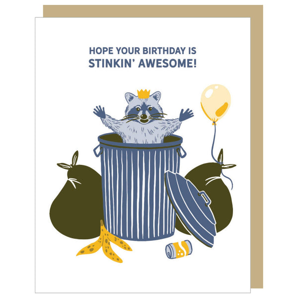 Smudge Ink - Trash Panda Birthday Card