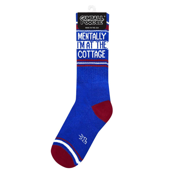 Gumball Poodle - Mentally I'm At The Cottage Gym Crew Socks