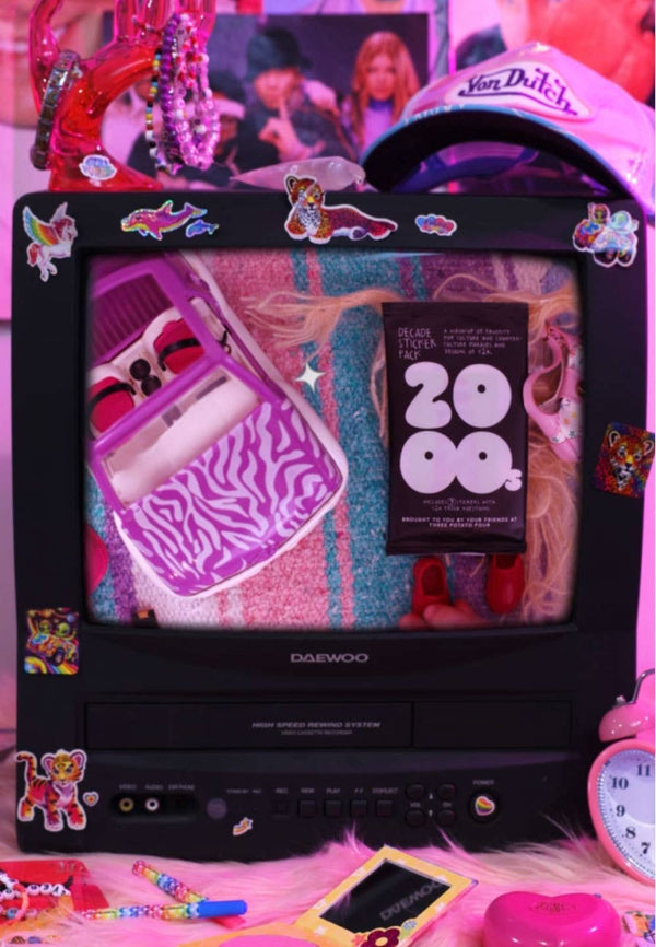 Three Potato Four - Decade Sticker Card Pack - Y2K