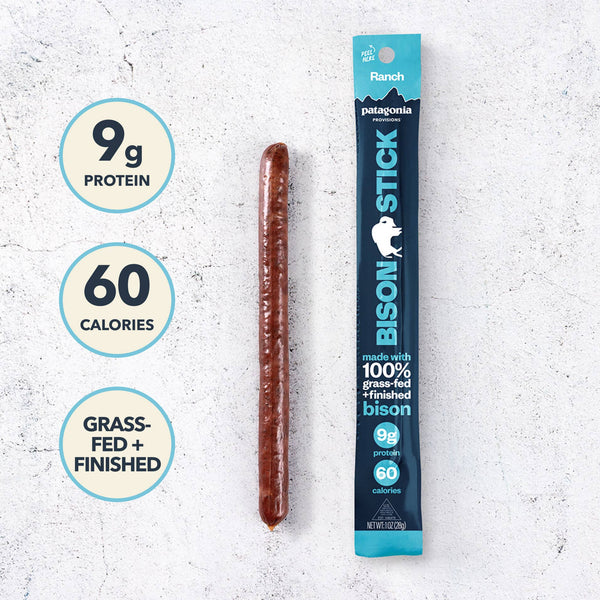 Patagonia Provisions - Bison Sticks - Ranch - Grass-Fed and Finished (12 Pack)