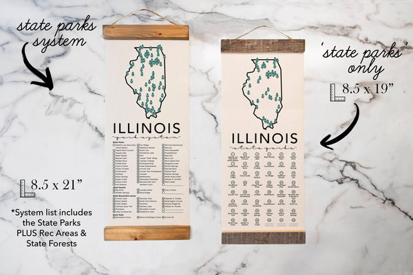 Unfinished Art Studio - IL State Park Adventure Checklist With Pen // Illinois