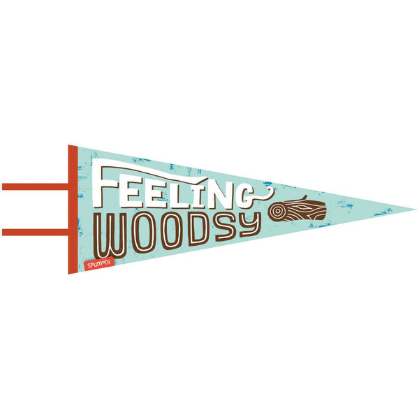 Gibbs Smith - Feeling Woodsy: large pennant, Vintage-styled Screen Print