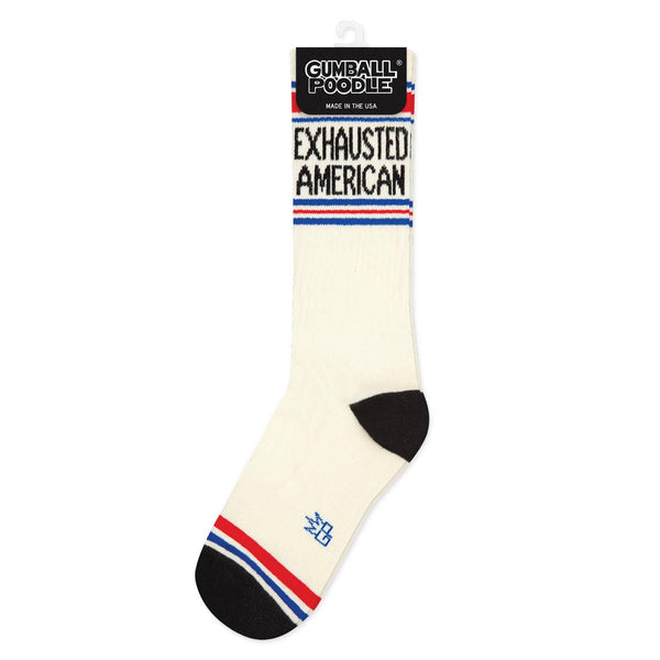 Gumball Poodle - Exhausted American Gym Crew Socks