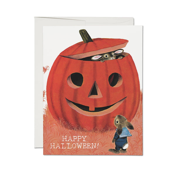 Red Cap Cards - Halloween Pumpkin greeting card