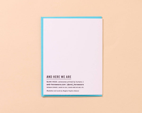 And Here We Are - Reel Good (Trout) Letterpress Fish Birthday Card - Made in USA - Spring, Summer Birthday