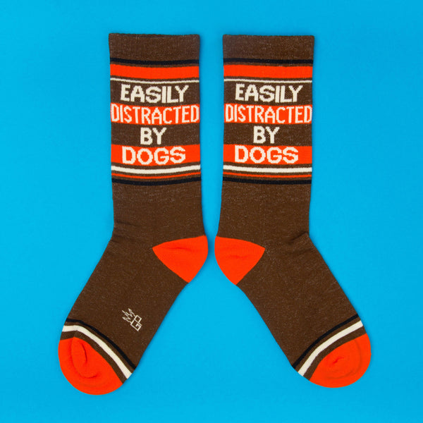 Gumball Poodle - Easily Distracted By Dogs Gym Crew Socks