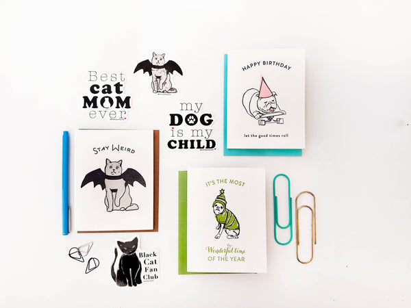 Steel Petal Press - Stay Weird - Letterpress Love and Friendship Greeting Card