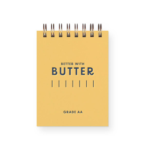 Ruff House Print Shop - Better With Butter Mini Jotter Notebook