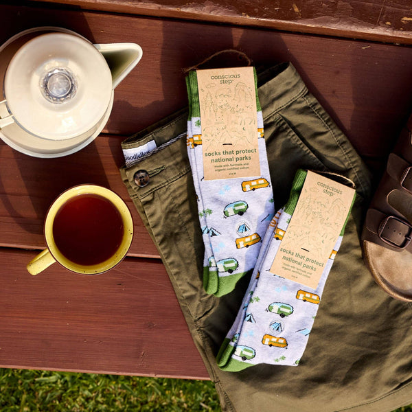 Conscious Step - Socks that Protect National Parks (Green Campers)