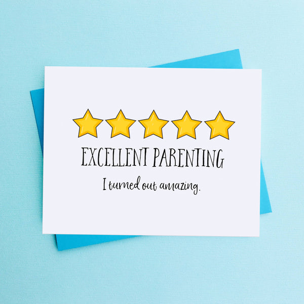 Top Hat and Monocle - Excellent Parenting Mother's Day Card / Father's Day Card