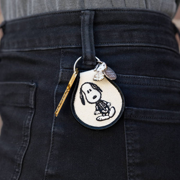 Three Potato Four - 3P4 x Peanuts® Halloween - Snoopy Skeleton Patch Keychain