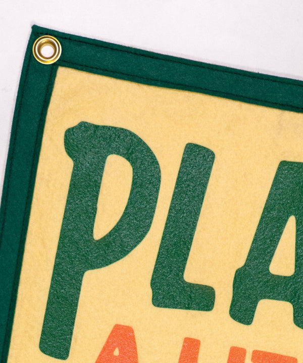 Oxford Pennant - PRESALE:  Plant A Little Garden Eat A Lot Of Peaches Camp Flag • John Prine x Oxford Pennant