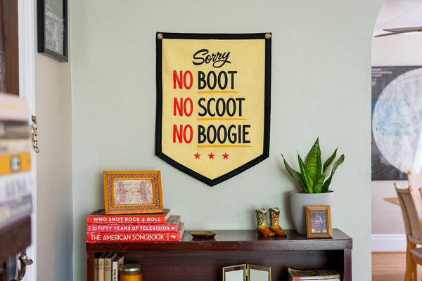 Oxford Pennant - No Boot No Scoot No Boogie Camp Flag • Holy Smokes x Oxford